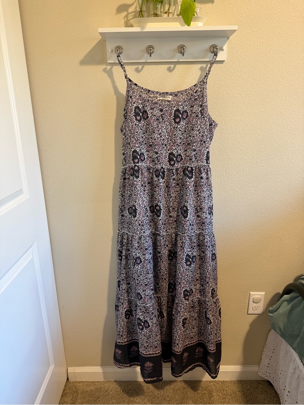 NATURAL LIFE Purple Floral Tiered Maxi Dress